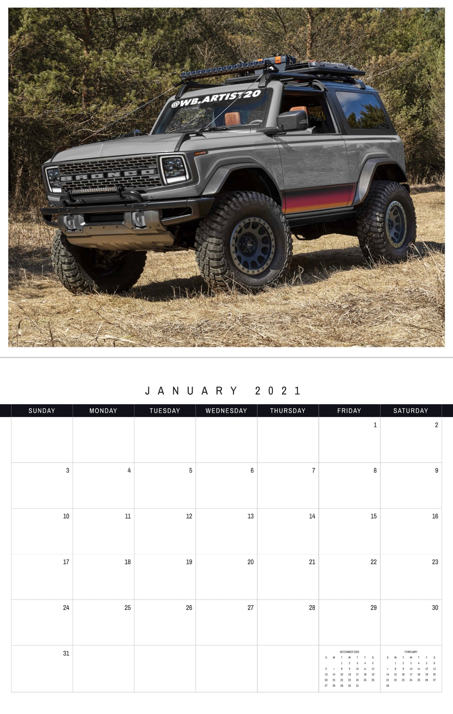 Ford 2021 Calendar by WB.Artist20