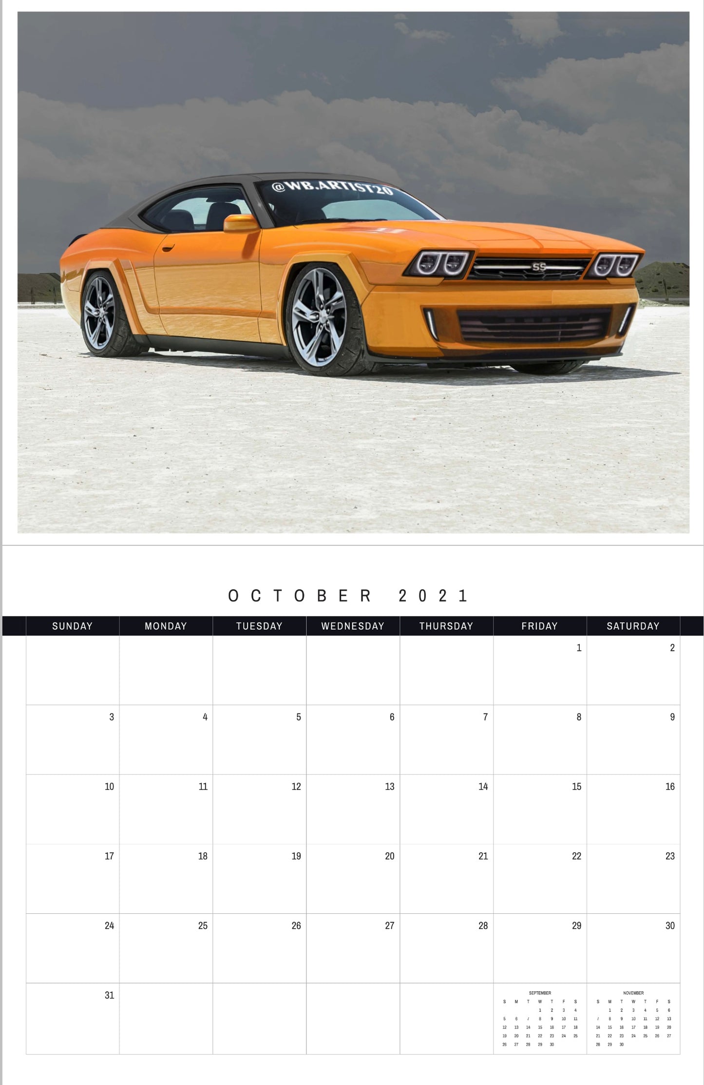 GM 2021 Calendar by WB.Artist20