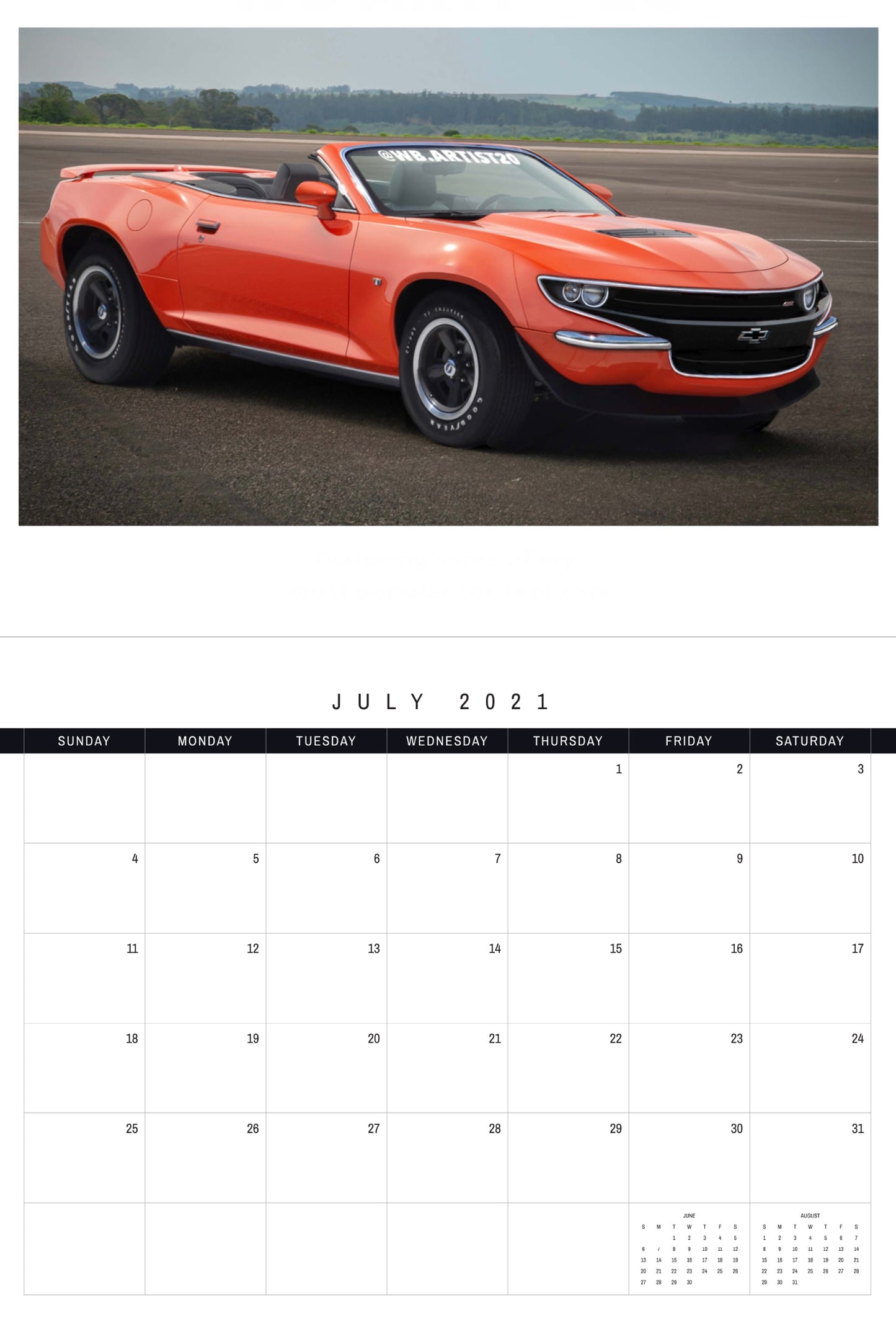 GM 2021 Calendar by WB.Artist20