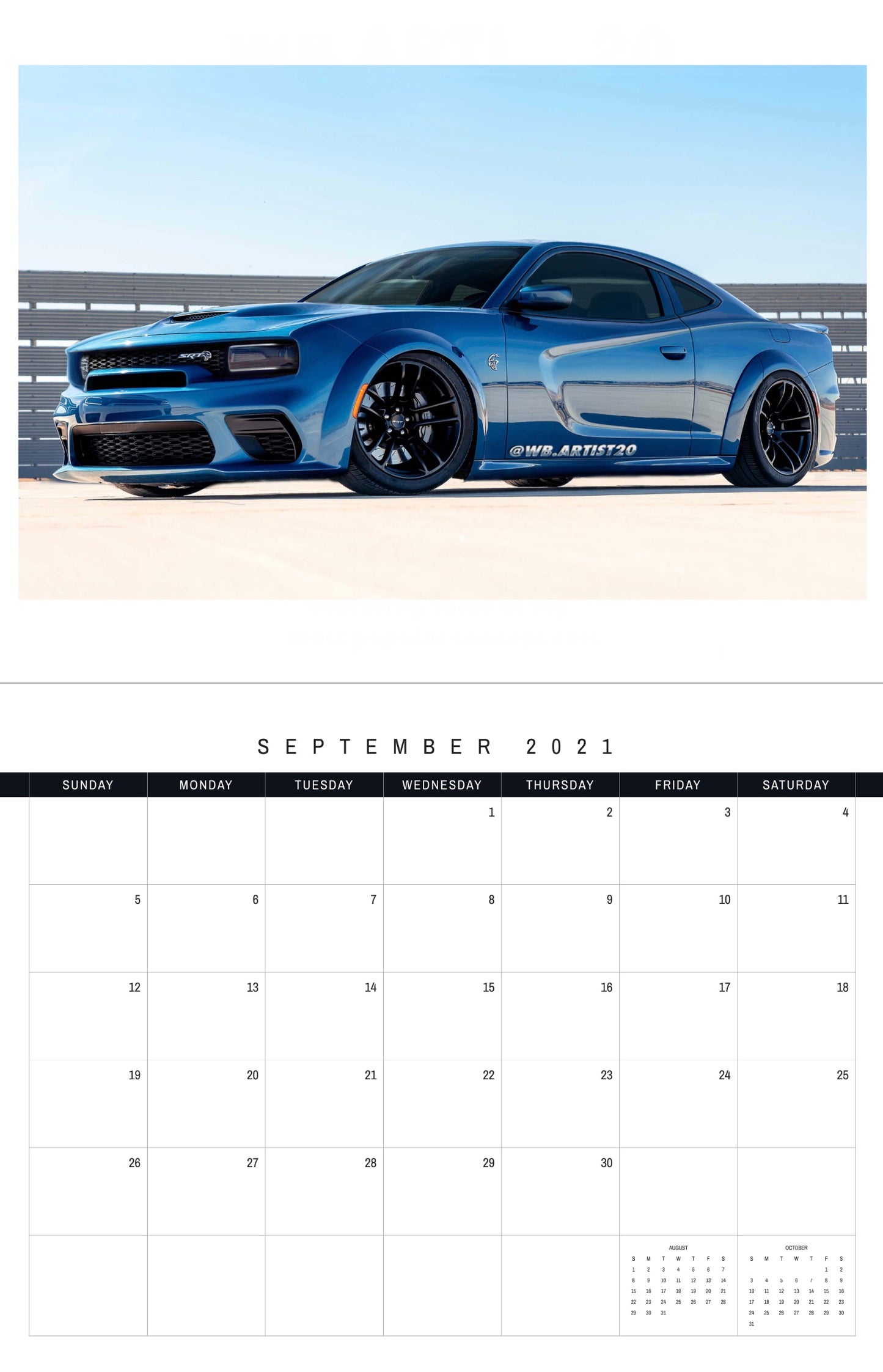 Mopar 2021 Calendar by WB.Artist20