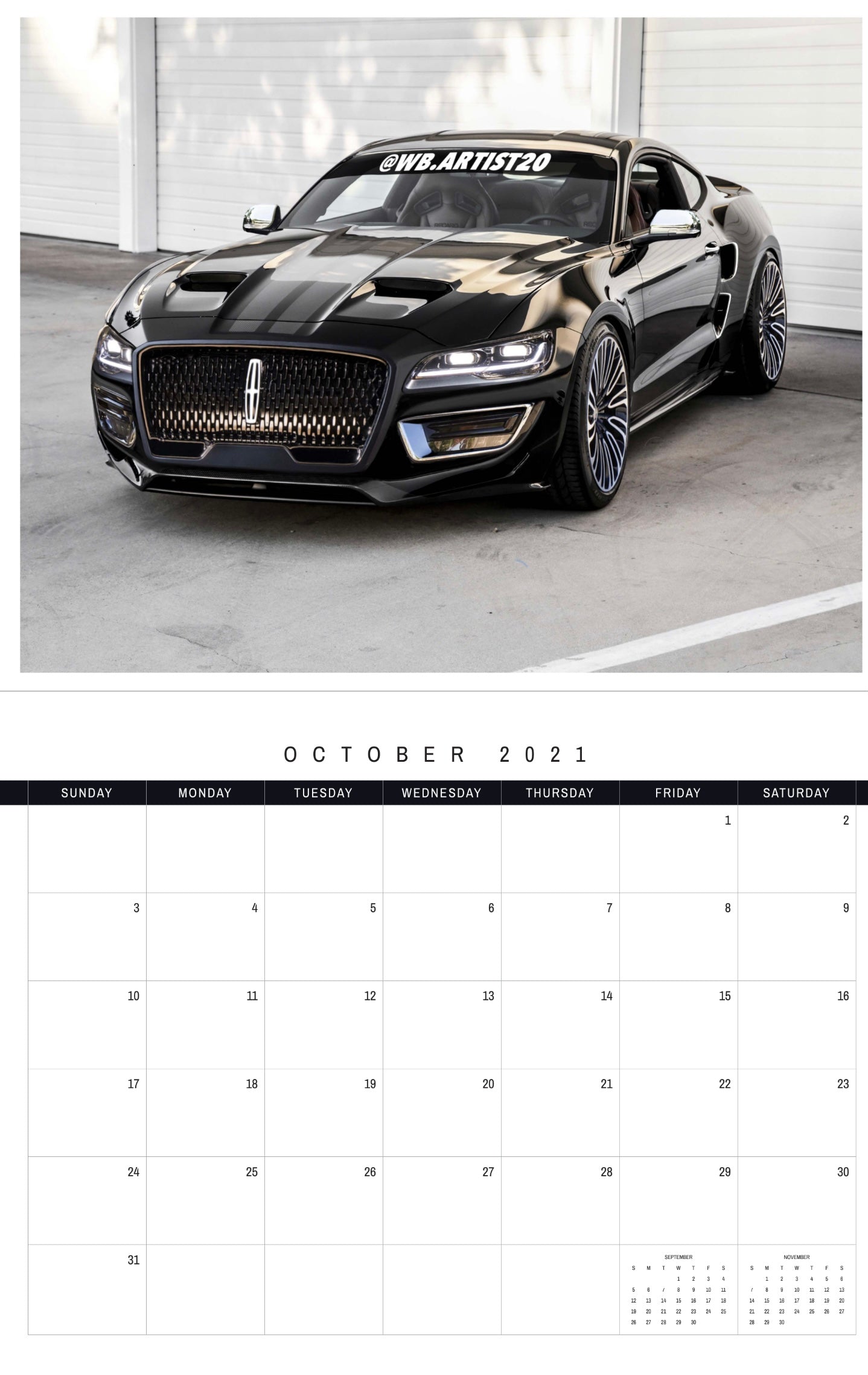 Ford 2021 Calendar by WB.Artist20