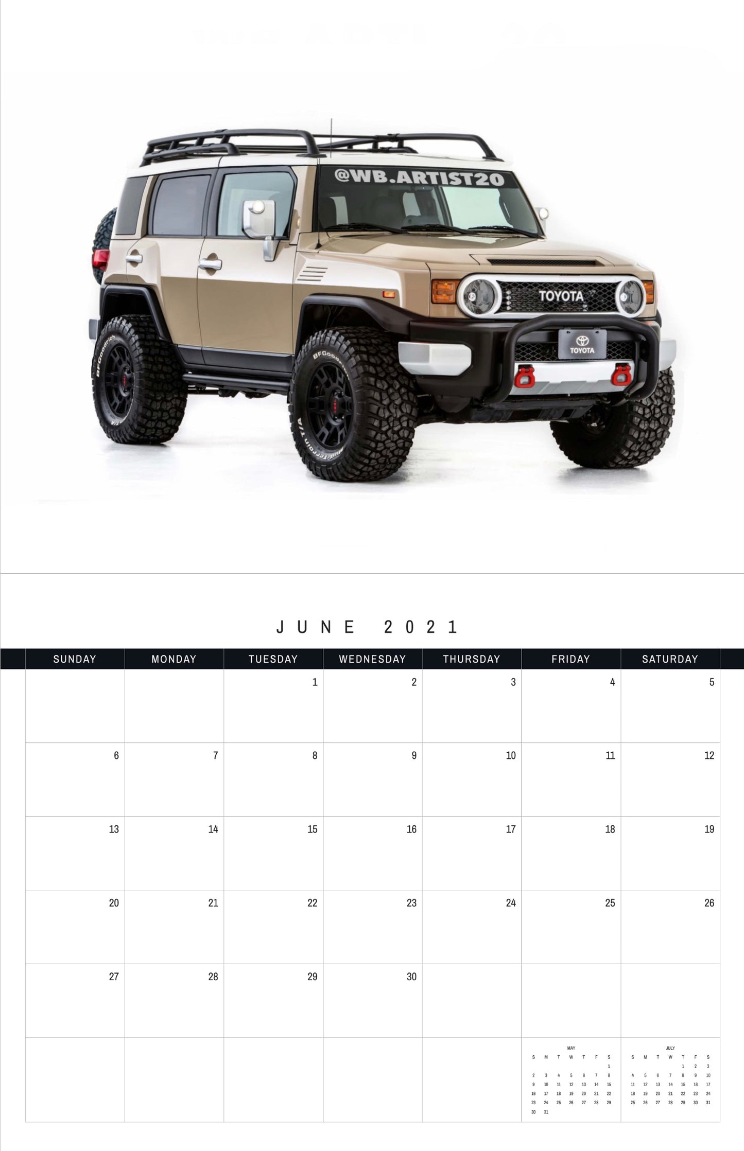 Import 2021 Calendar by WB.Artist20