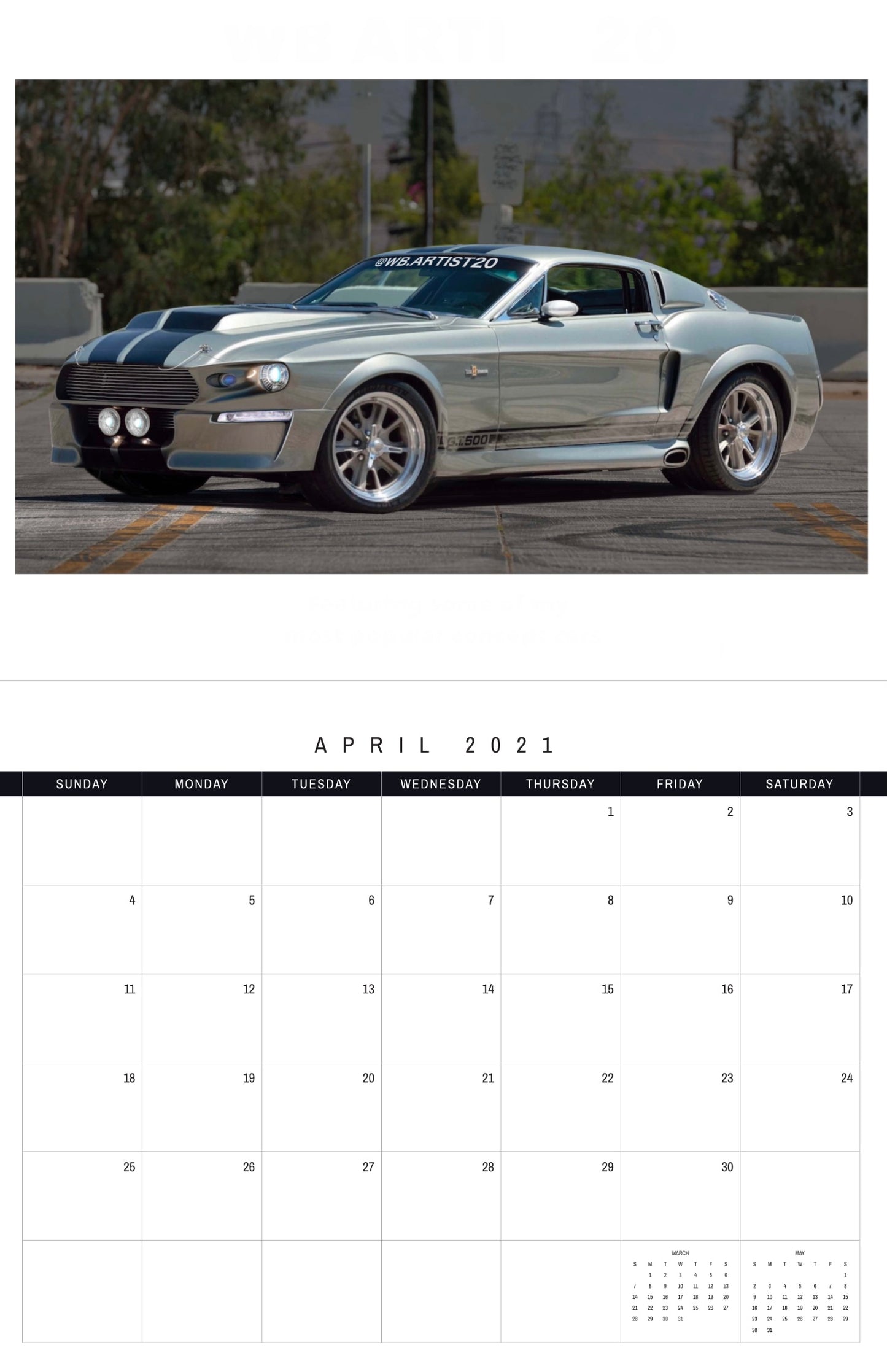 Ford 2021 Calendar by WB.Artist20
