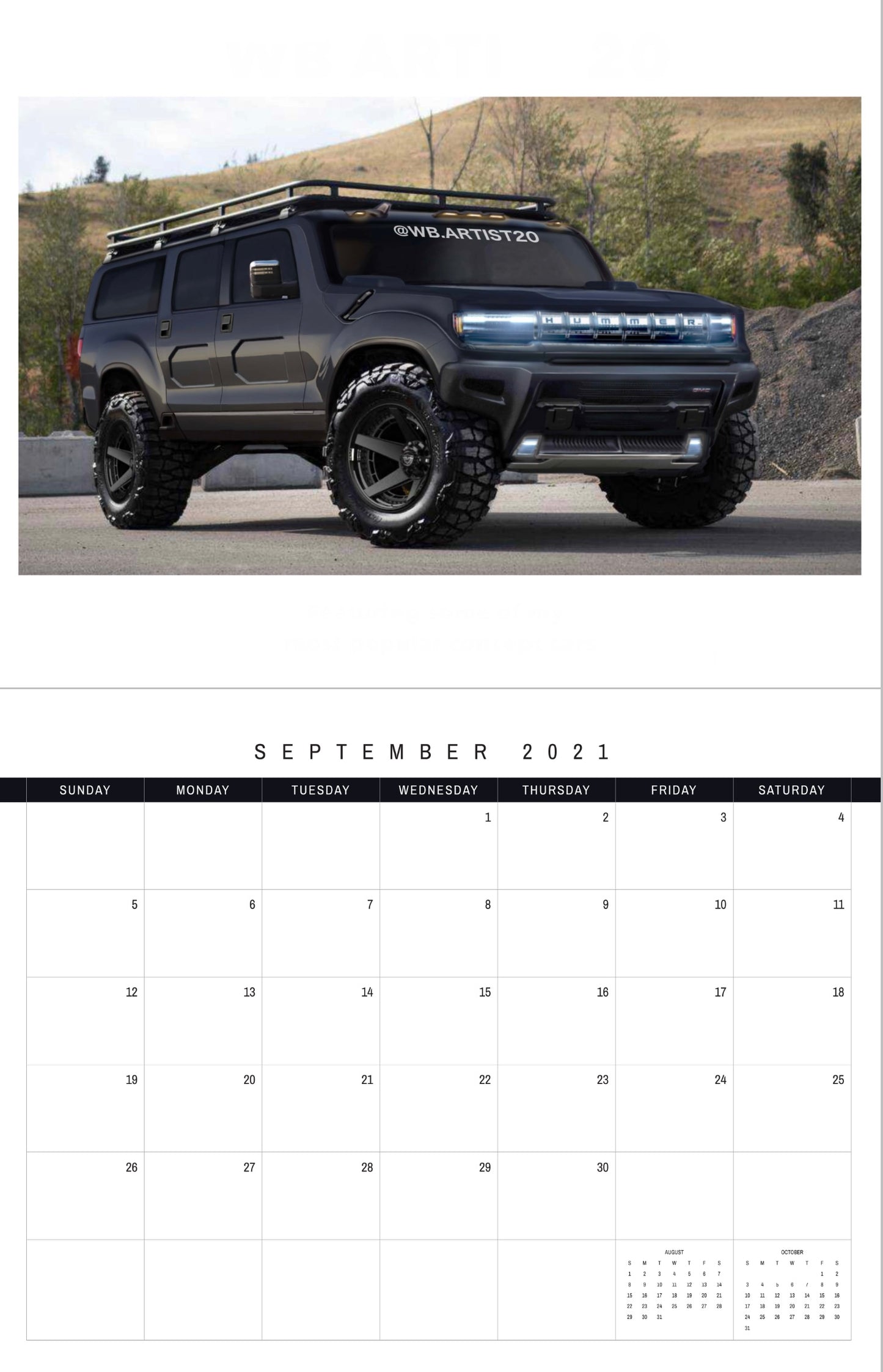 GM 2021 Calendar by WB.Artist20