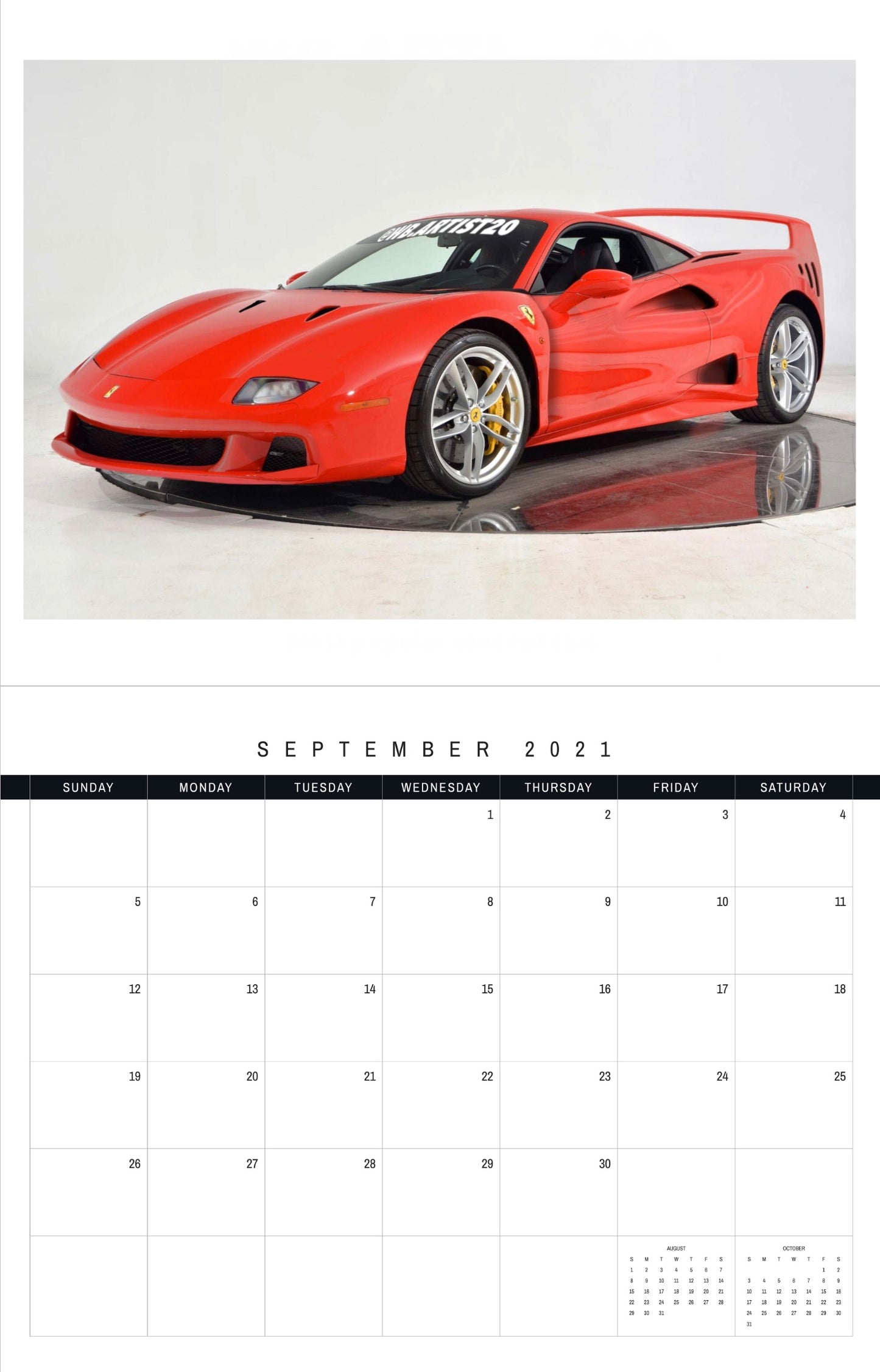 Import 2021 Calendar by WB.Artist20
