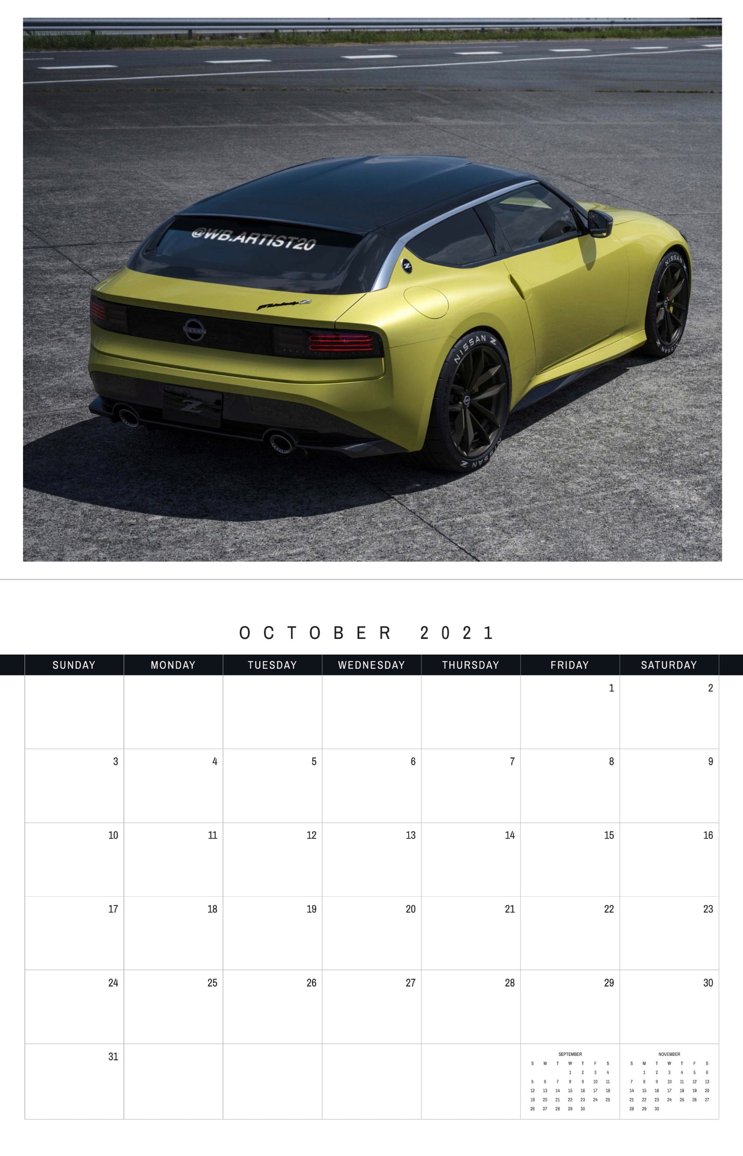 Import 2021 Calendar by WB.Artist20