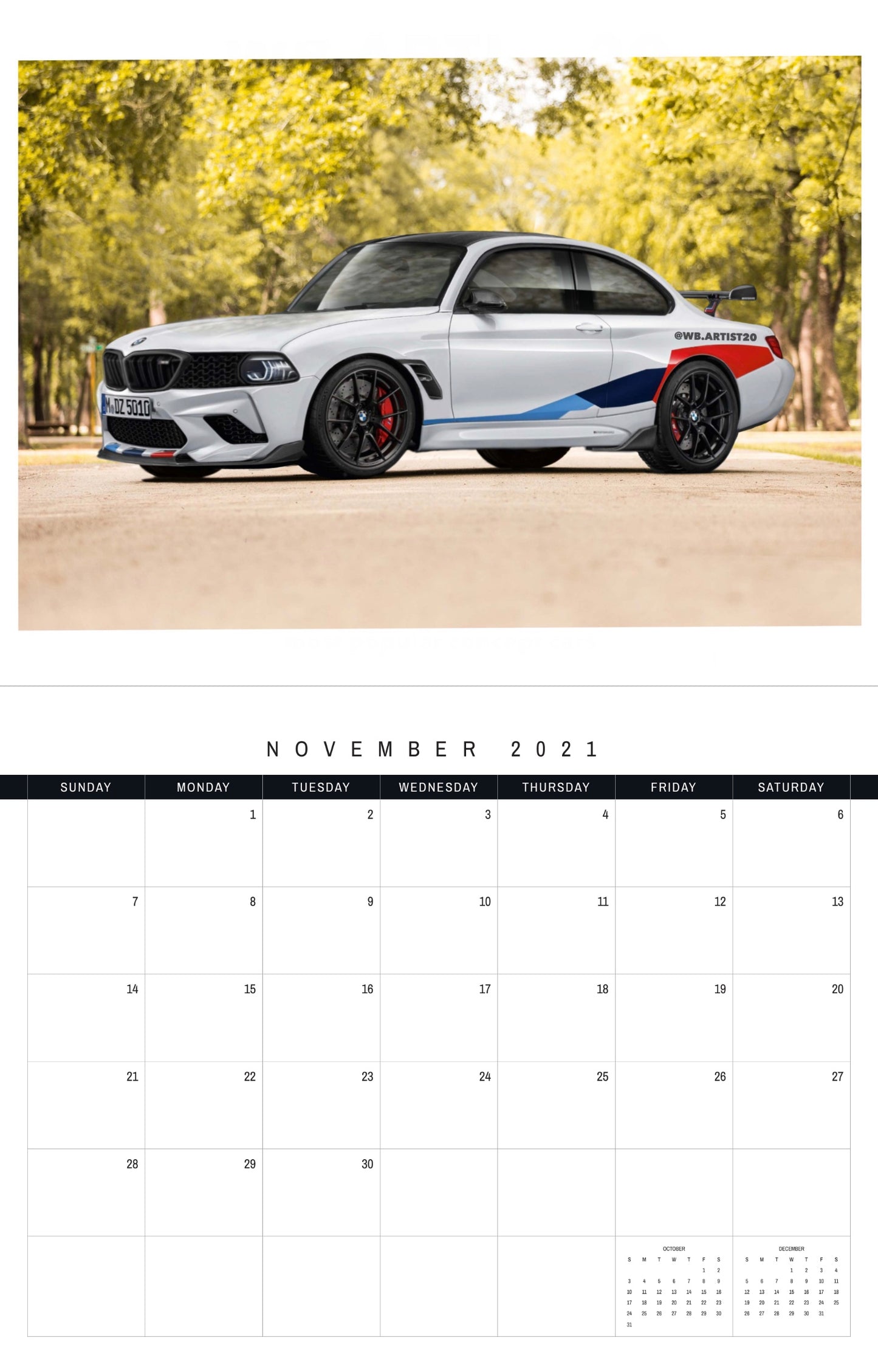 Import 2021 Calendar by WB.Artist20