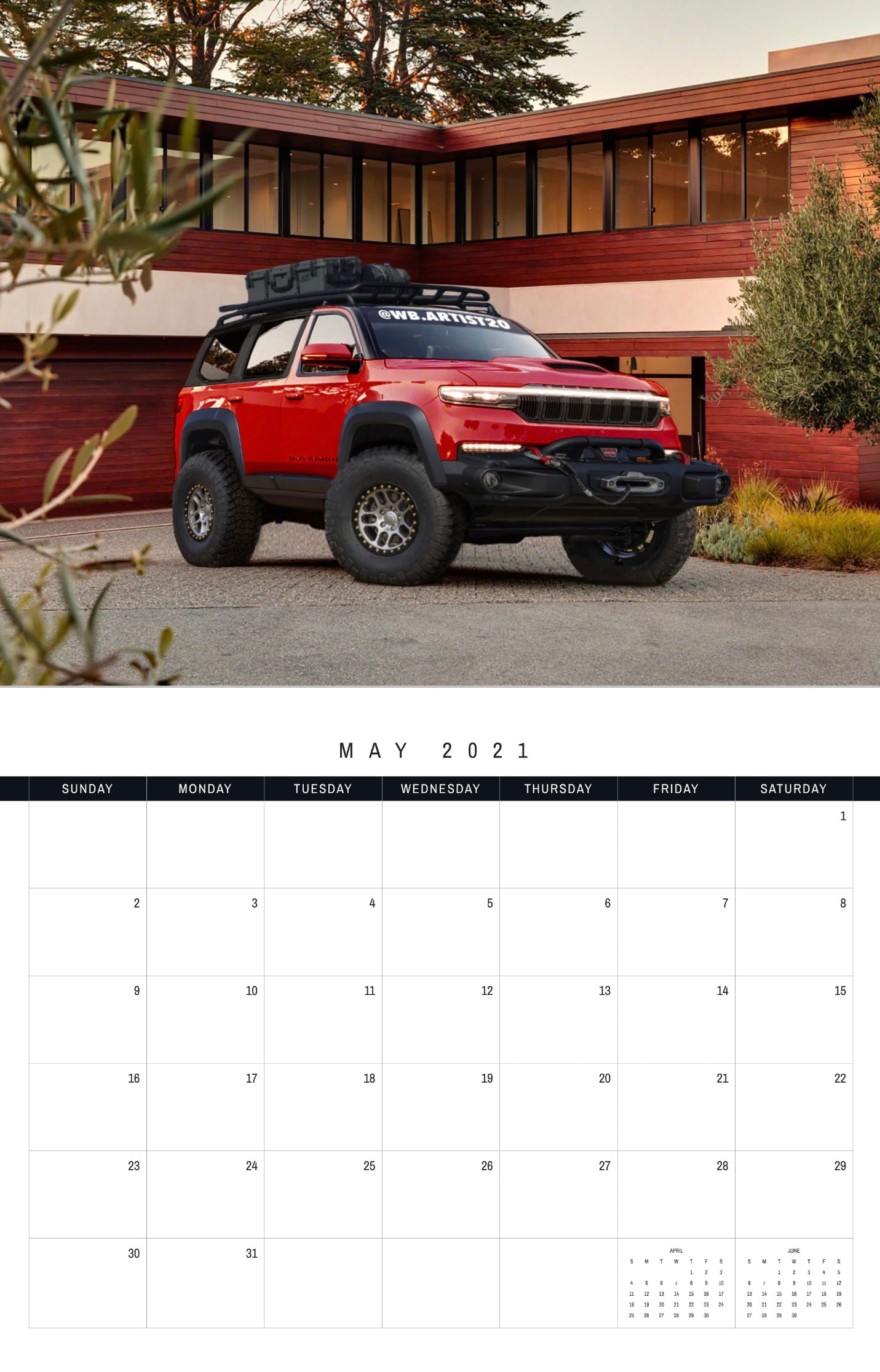 Mopar 2021 Calendar by WB.Artist20