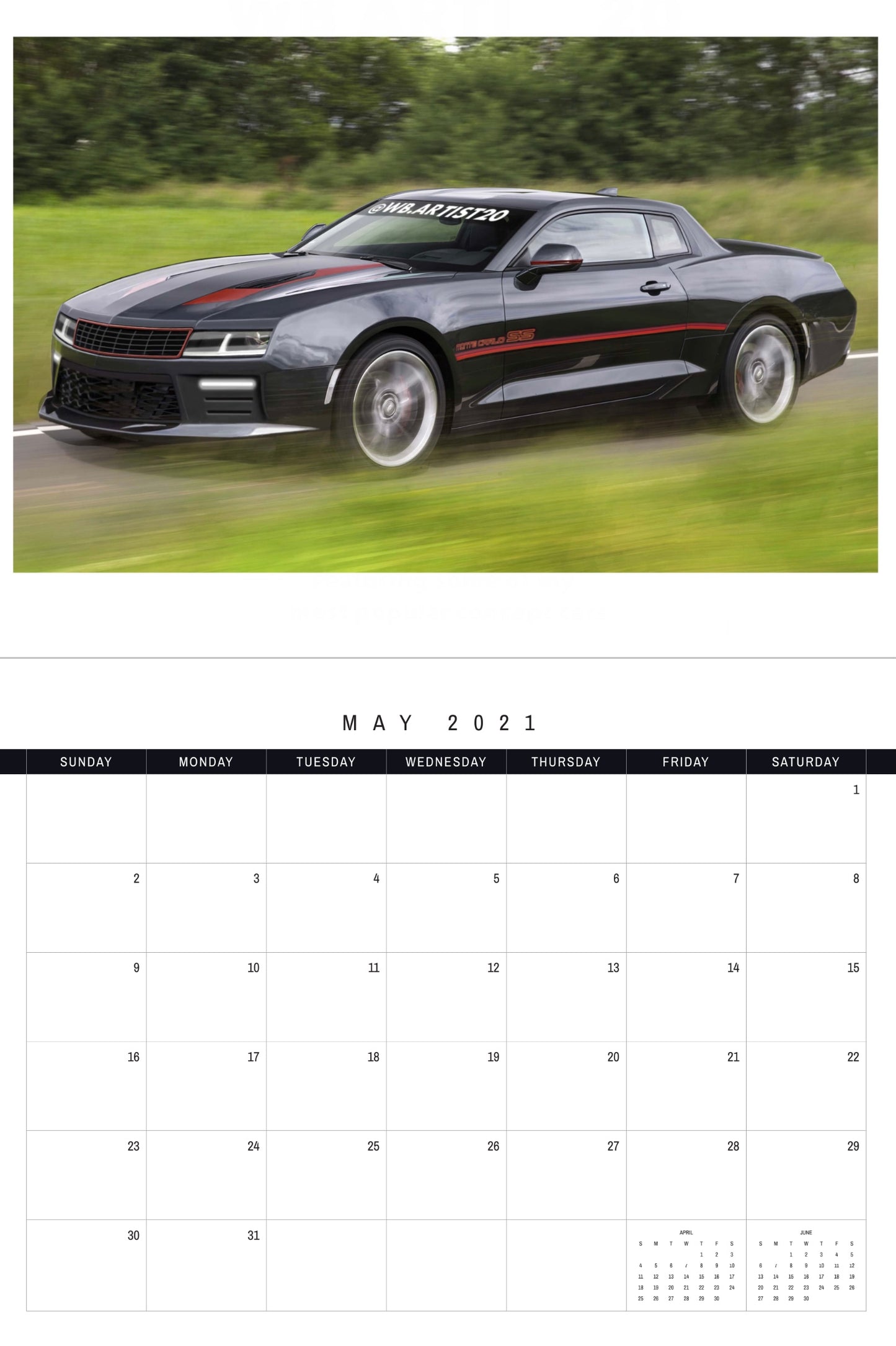 GM 2021 Calendar by WB.Artist20