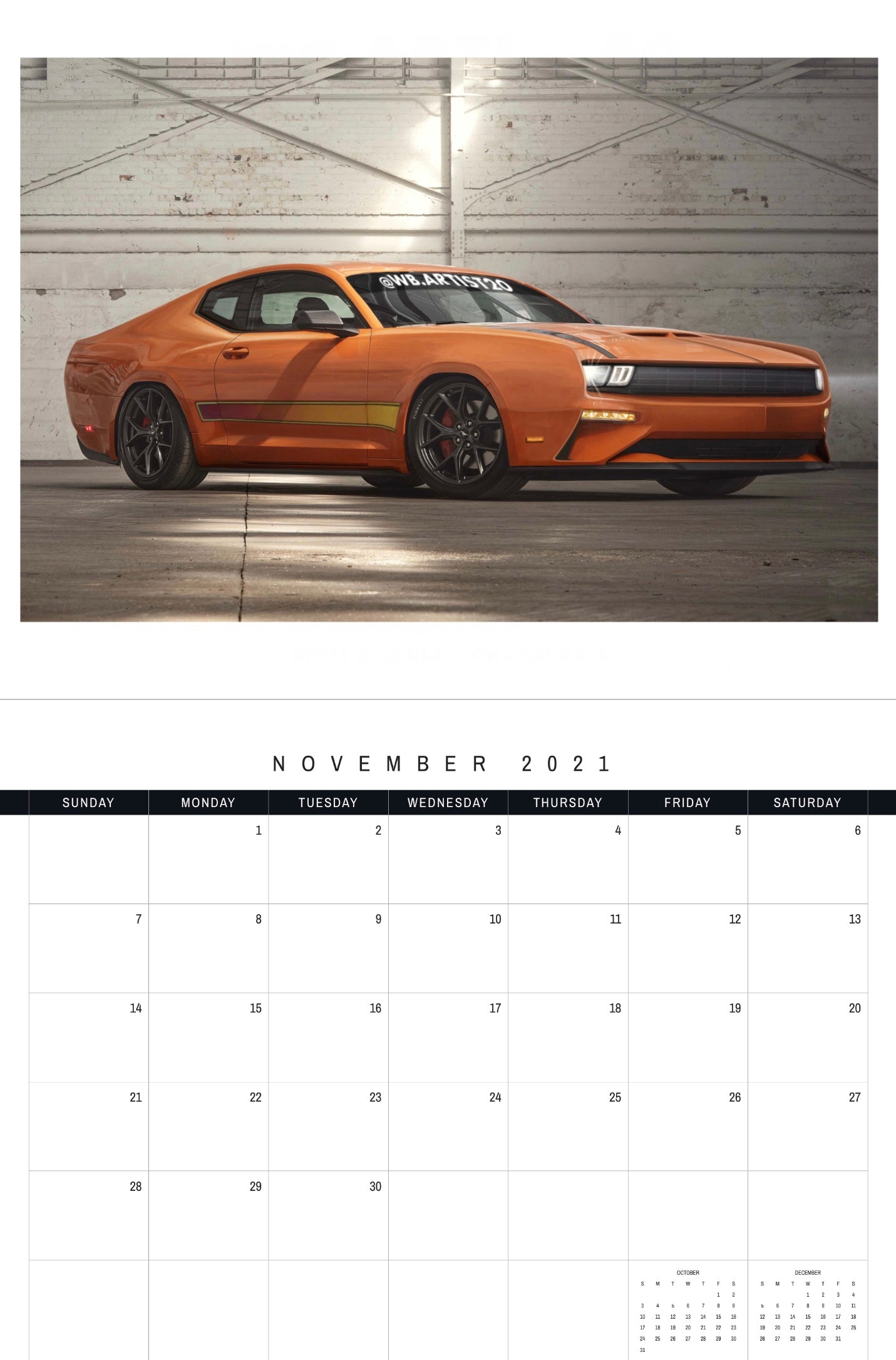 Ford 2021 Calendar by WB.Artist20
