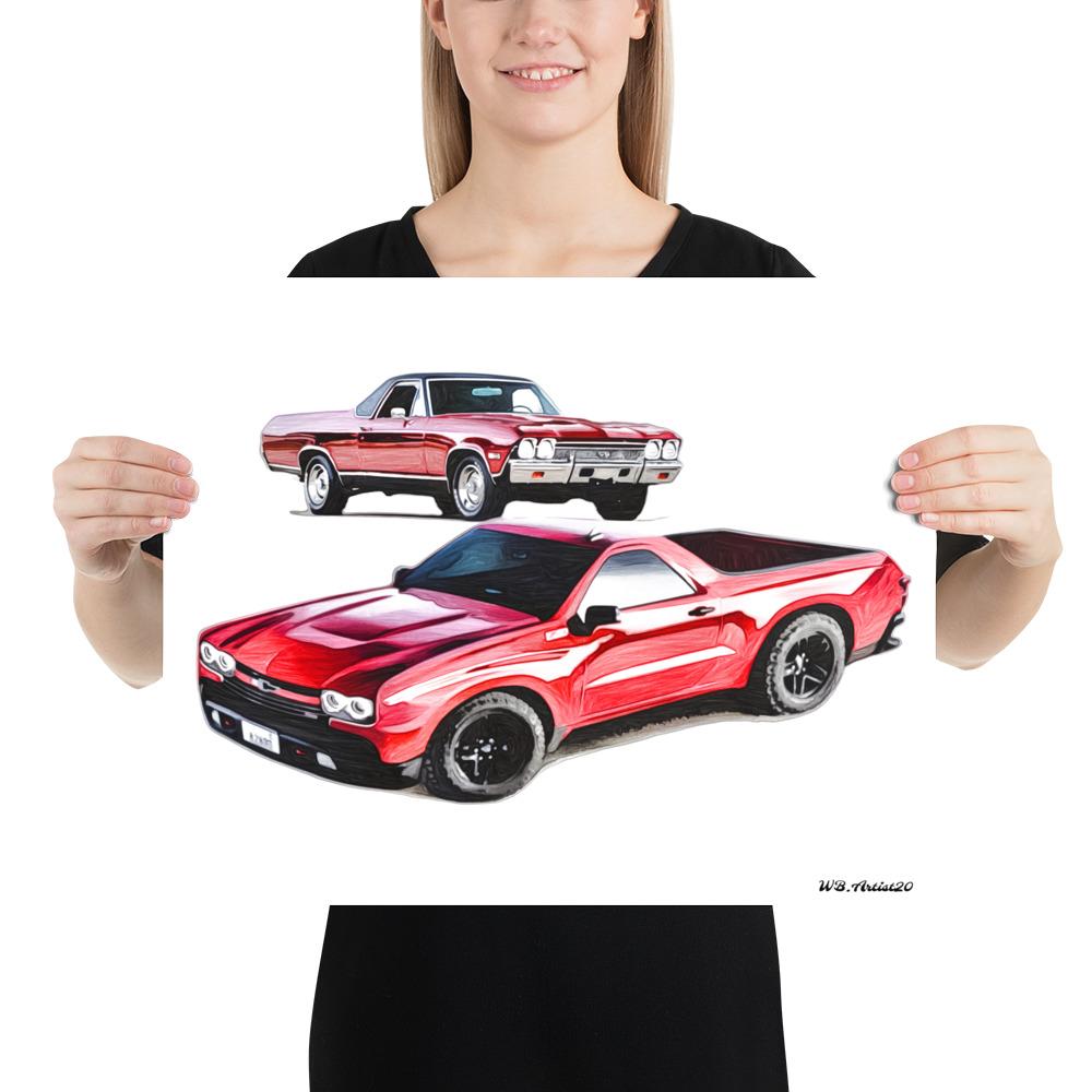 Modern El Camino Homage Poster by WB.Artist20 - WBArtist20