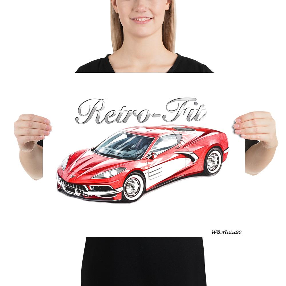 Retro C8 Poster by WB.Artist20 - WBArtist20