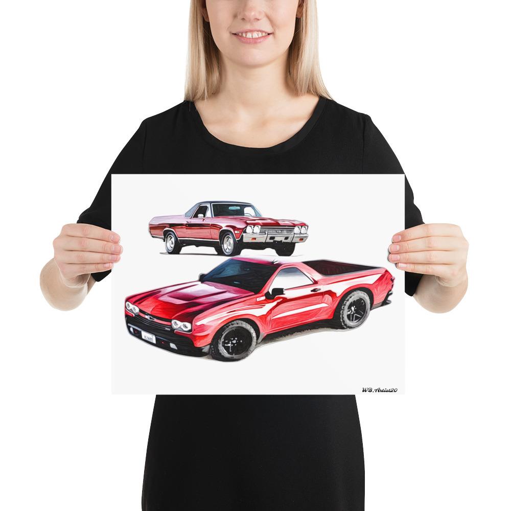 Modern El Camino Homage Poster by WB.Artist20 - WBArtist20