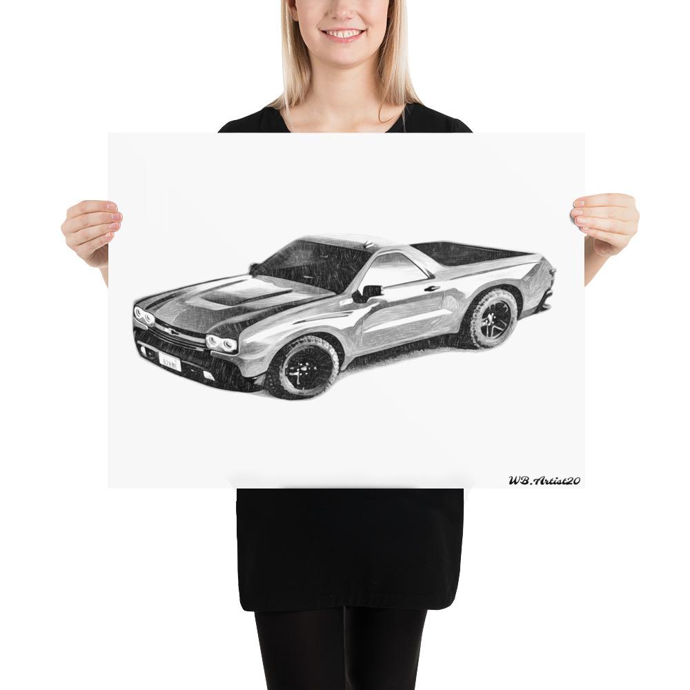 Modern El Camino Poster by WB. Artist20 - WBArtist20