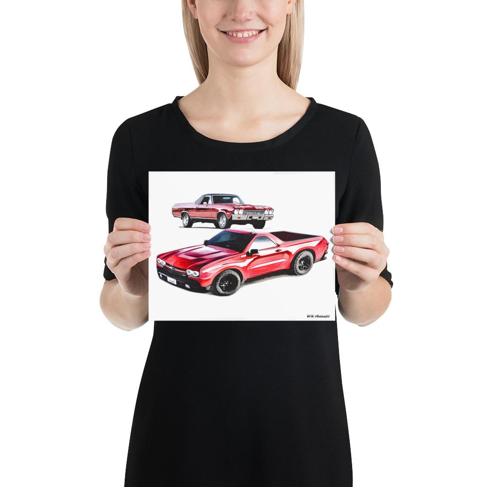 Modern El Camino Homage Poster by WB.Artist20 - WBArtist20