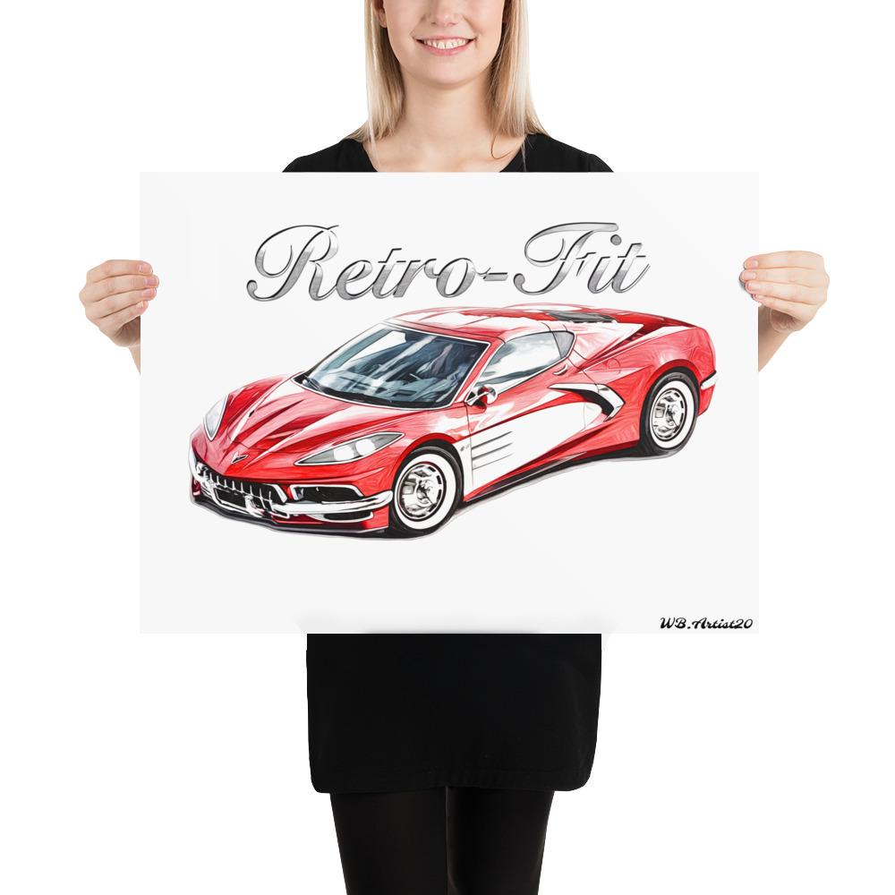 Retro C8 Poster by WB.Artist20 - WBArtist20