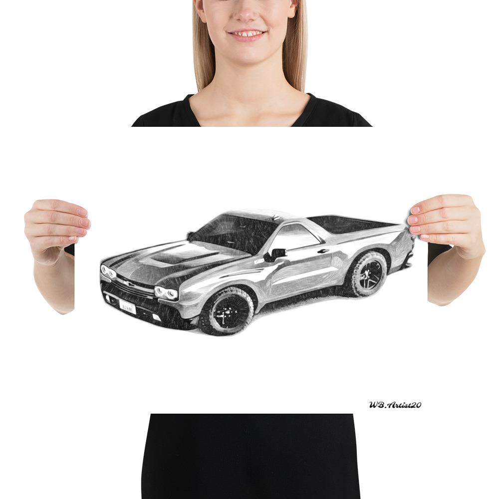 Modern El Camino Poster by WB. Artist20 - WBArtist20