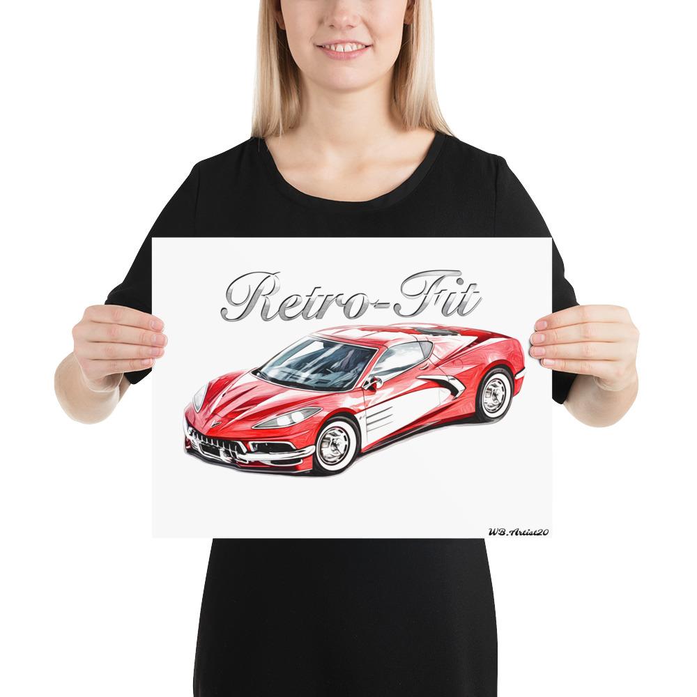 Retro C8 Poster by WB.Artist20 - WBArtist20