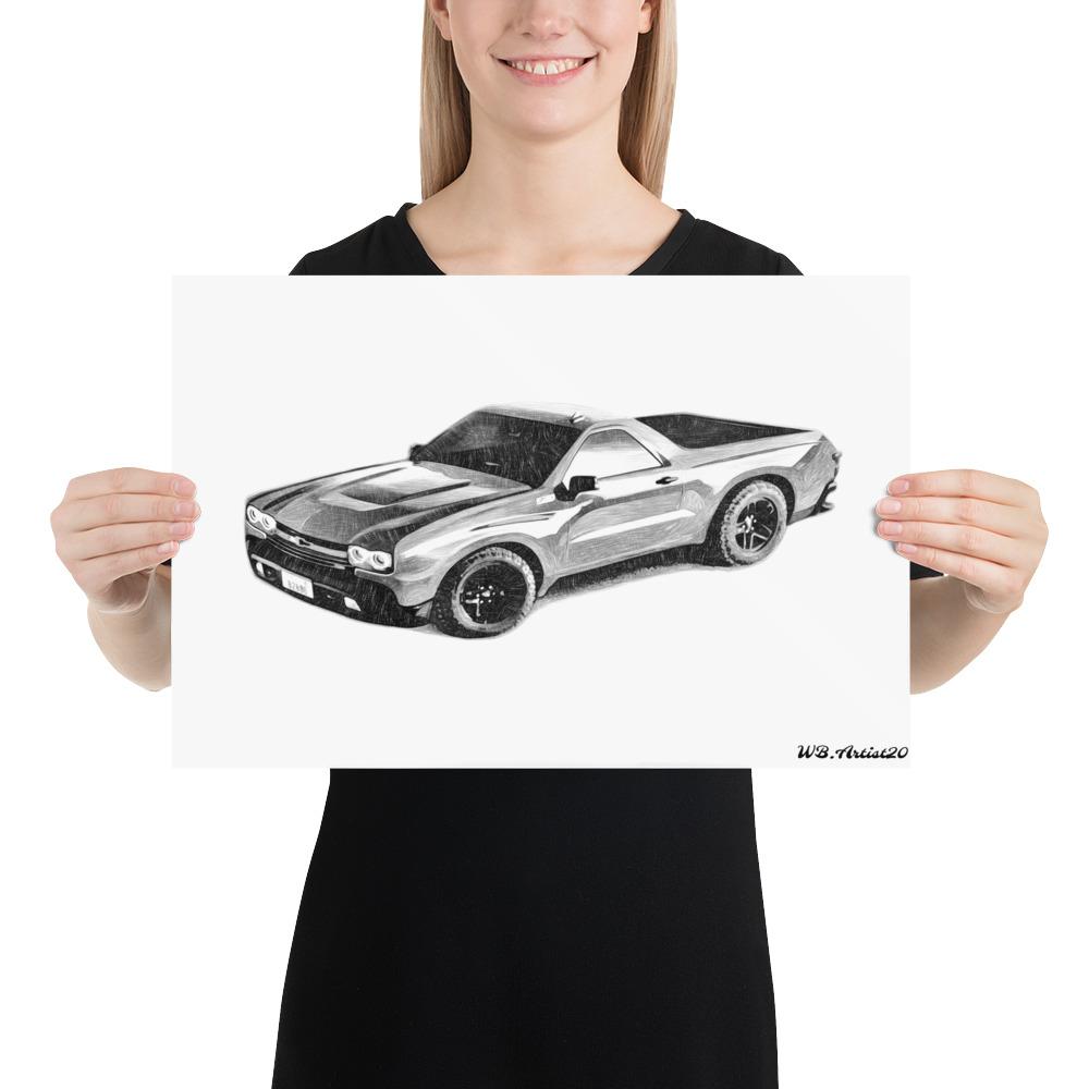 Modern El Camino Poster by WB. Artist20 - WBArtist20