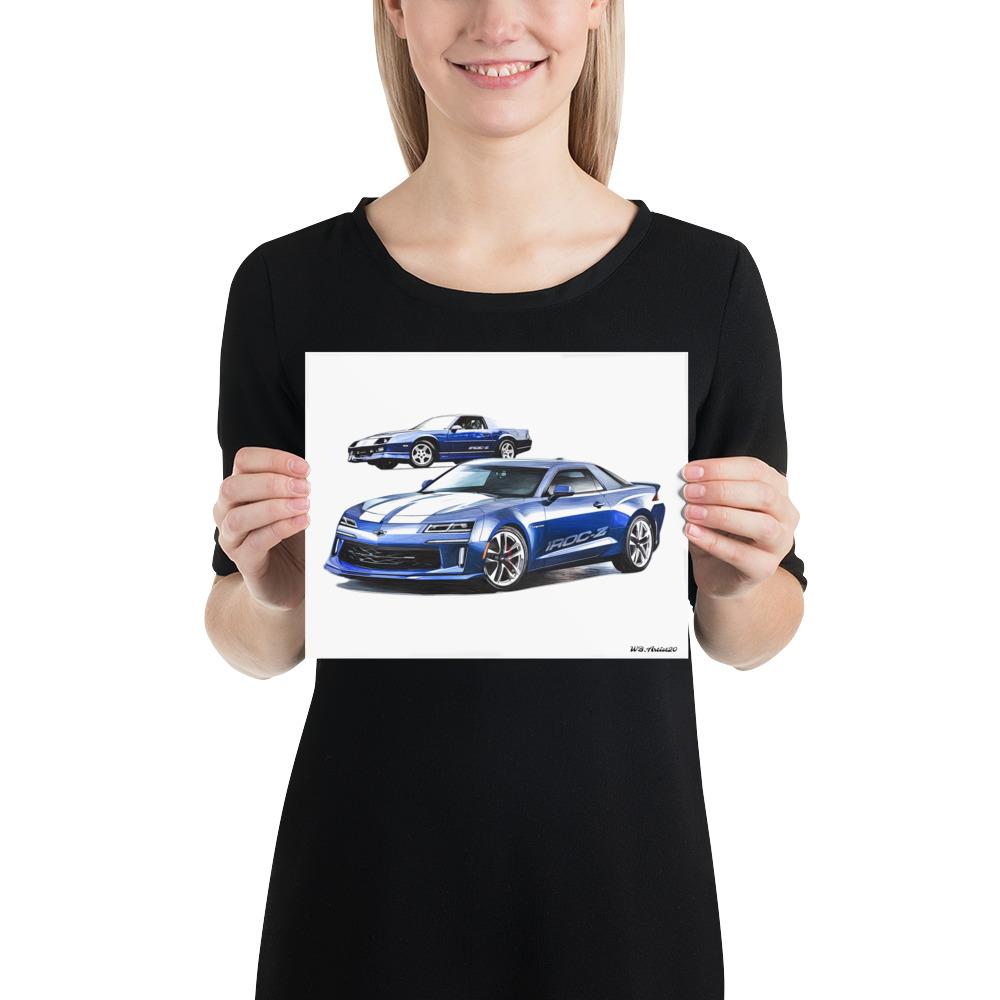 Modern Camaro Iroc Z Homage Poster by WB.Artist20 - WBArtist20