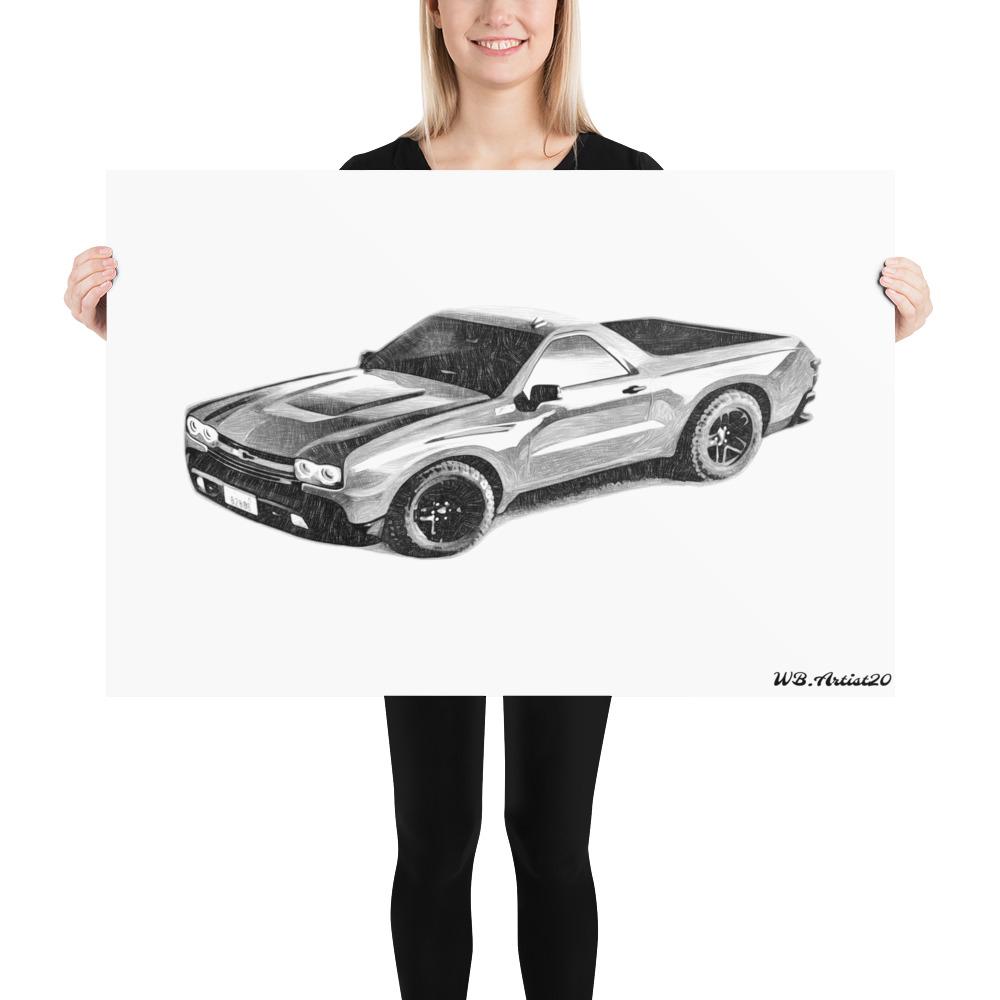 Modern El Camino Poster by WB. Artist20 - WBArtist20