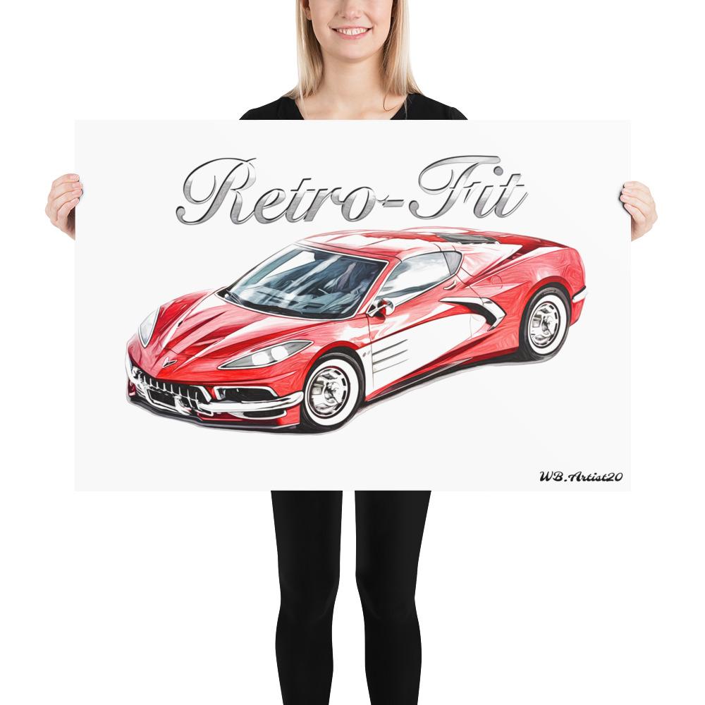 Retro C8 Poster by WB.Artist20 - WBArtist20