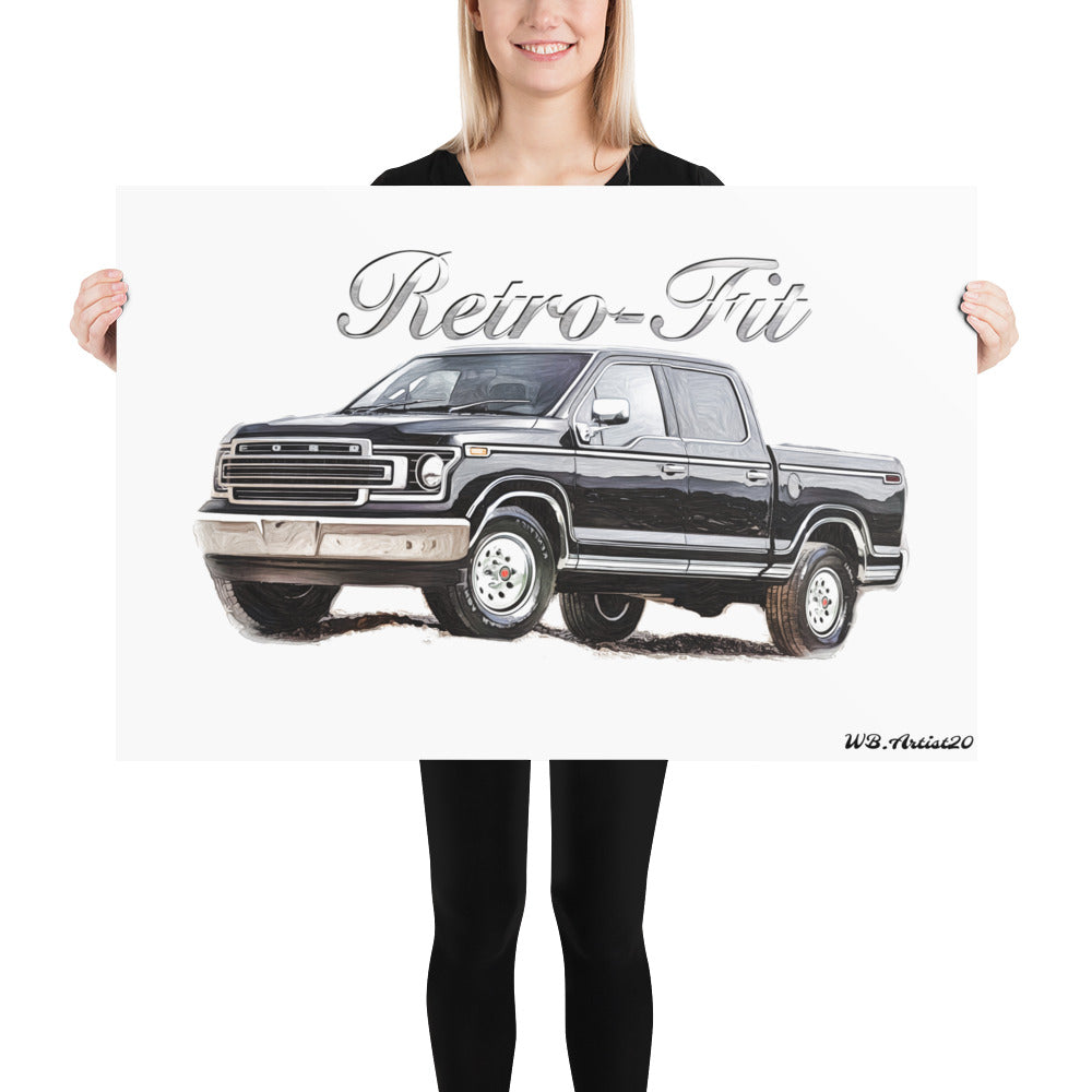 Retro F150 Poster by WB.Artist20