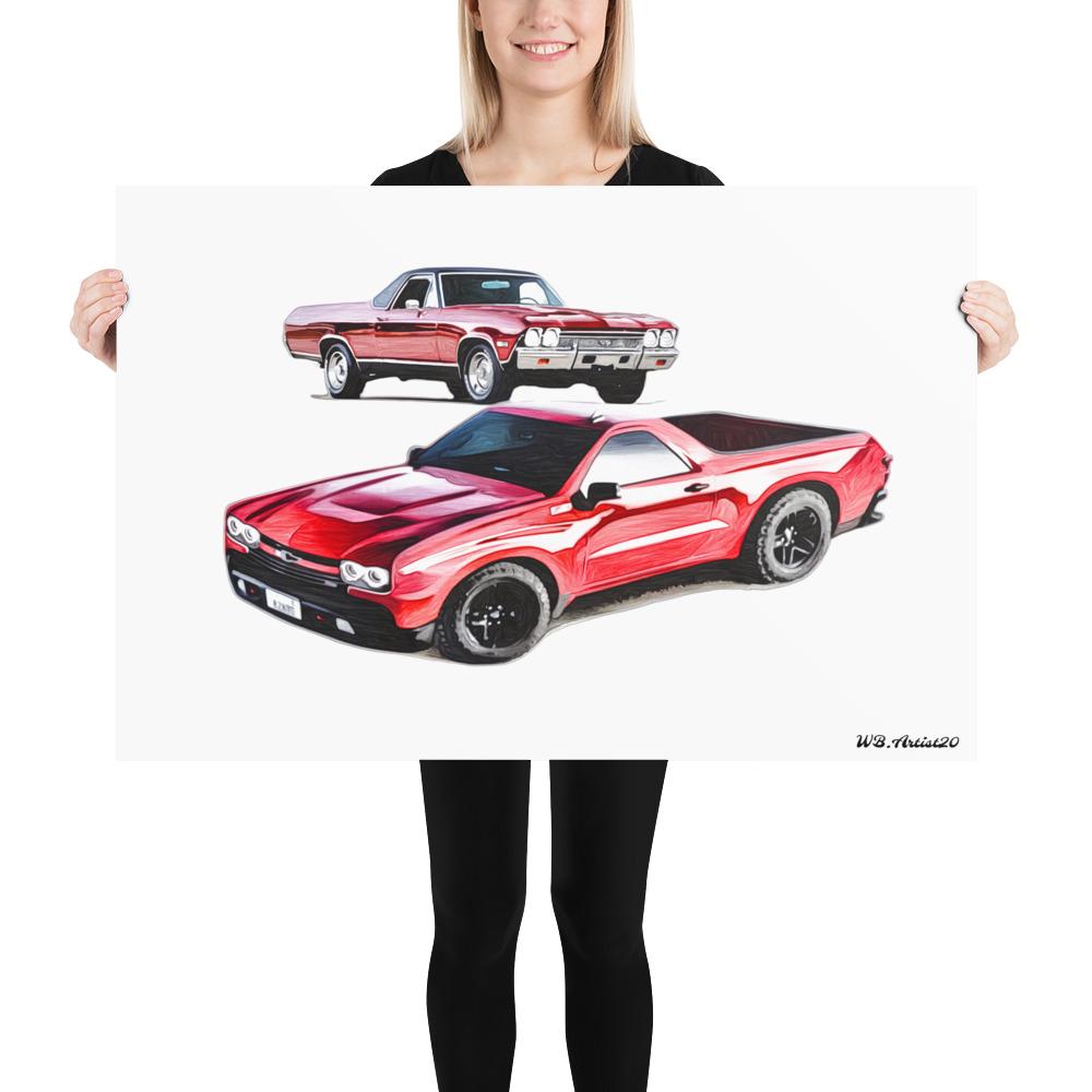 Modern El Camino Homage Poster by WB.Artist20 - WBArtist20