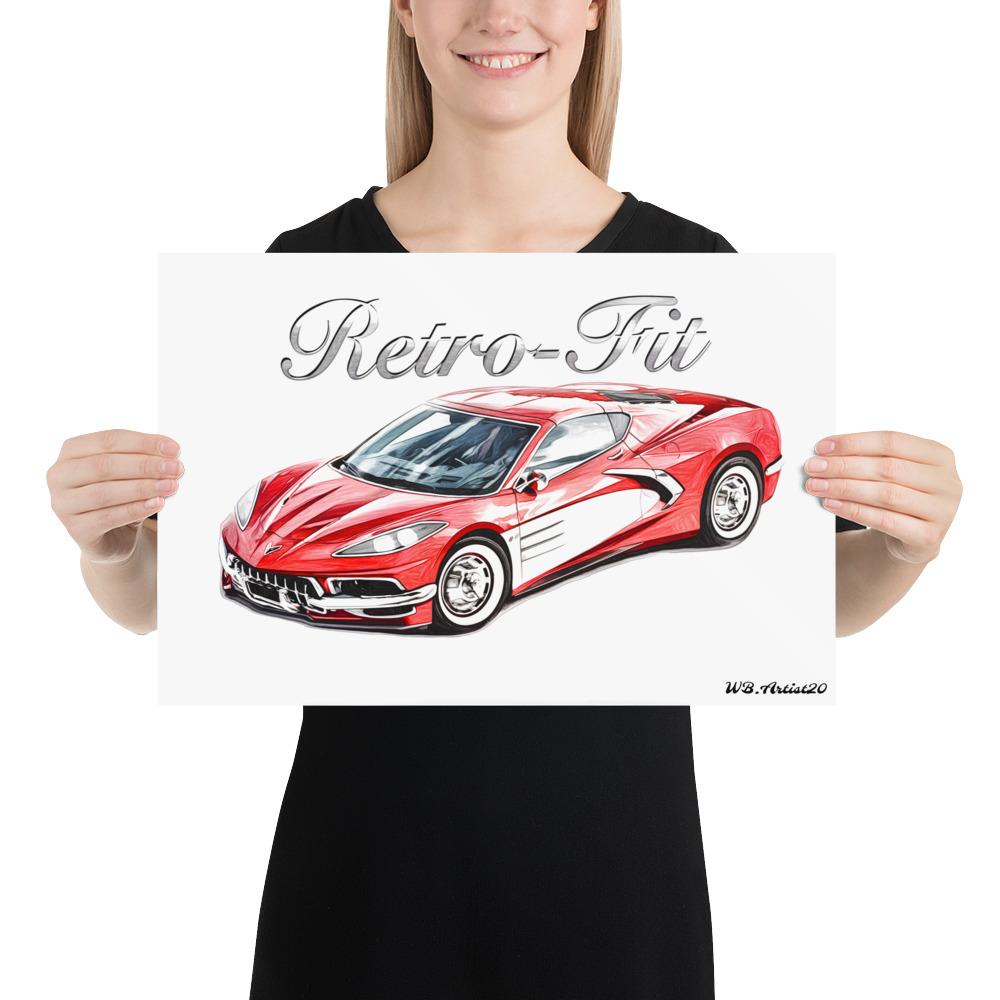 Retro C8 Poster by WB.Artist20 - WBArtist20