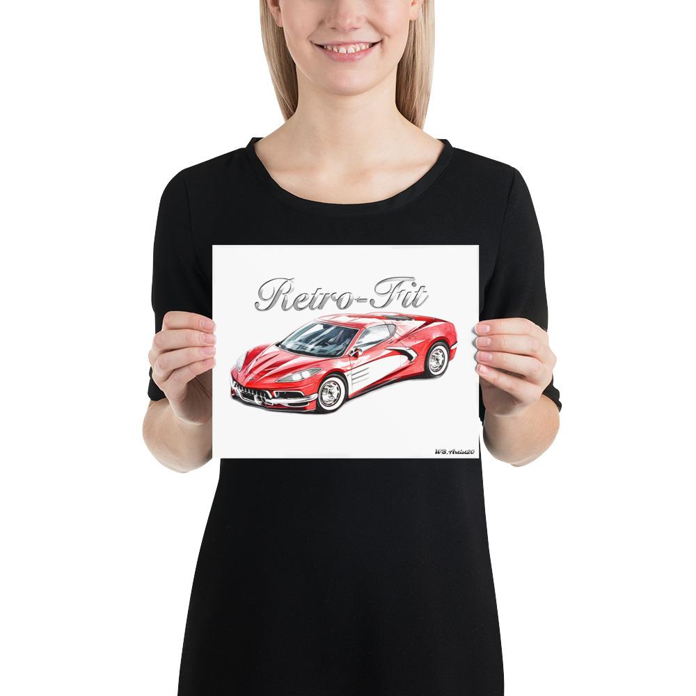 Retro C8 Poster by WB.Artist20 - WBArtist20