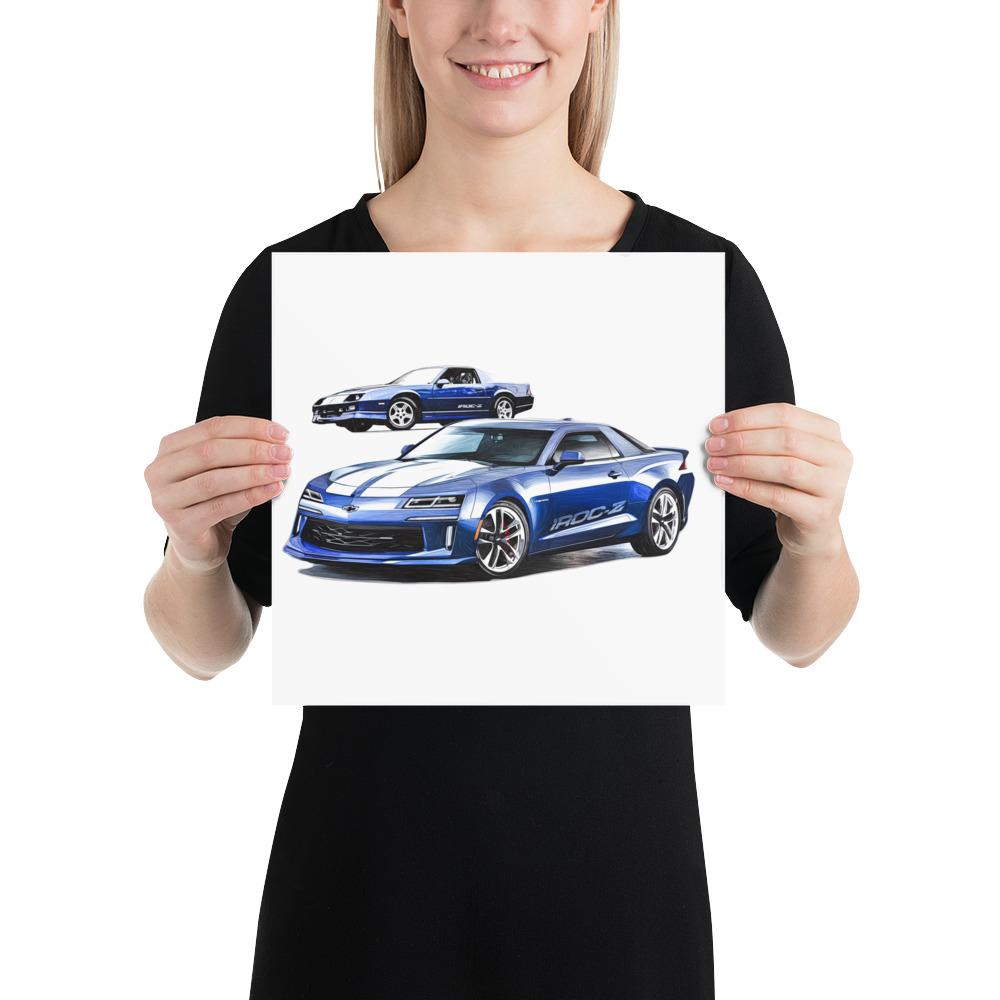 Modern Camaro Iroc Z Homage Poster by WB.Artist20 - WBArtist20