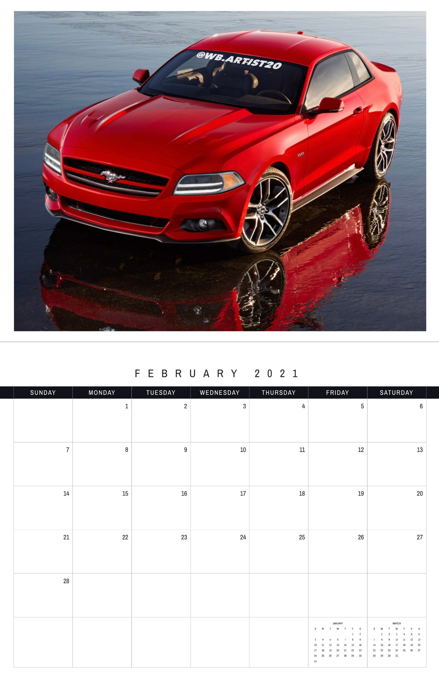 Ford 2021 Calendar by WB.Artist20