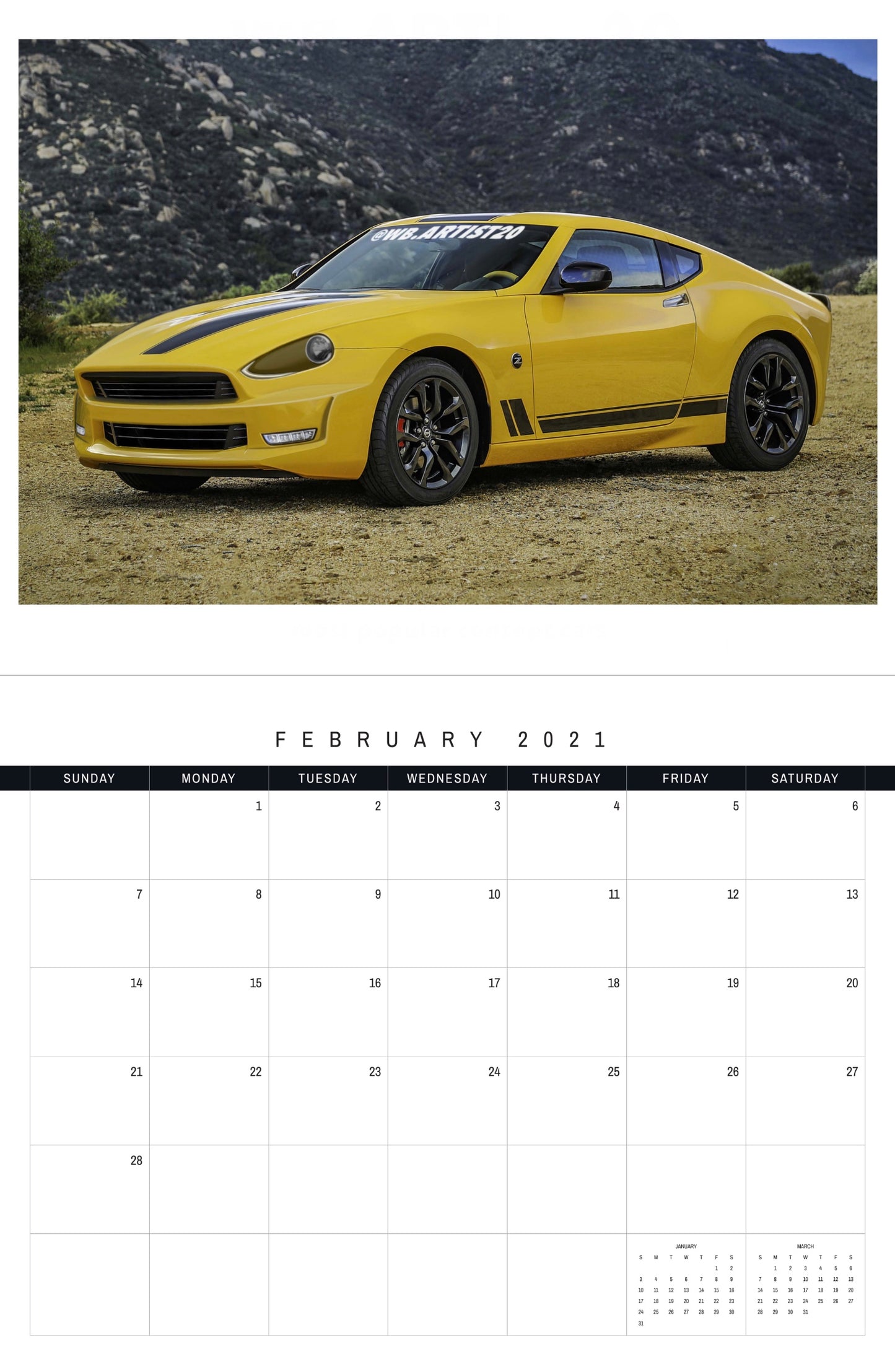 Import 2021 Calendar by WB.Artist20