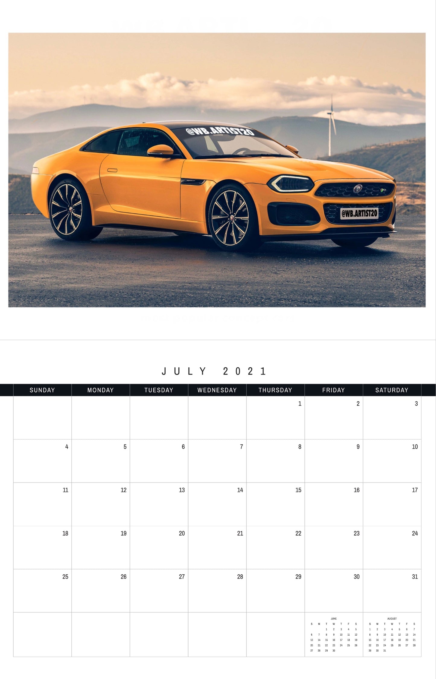 Import 2021 Calendar by WB.Artist20