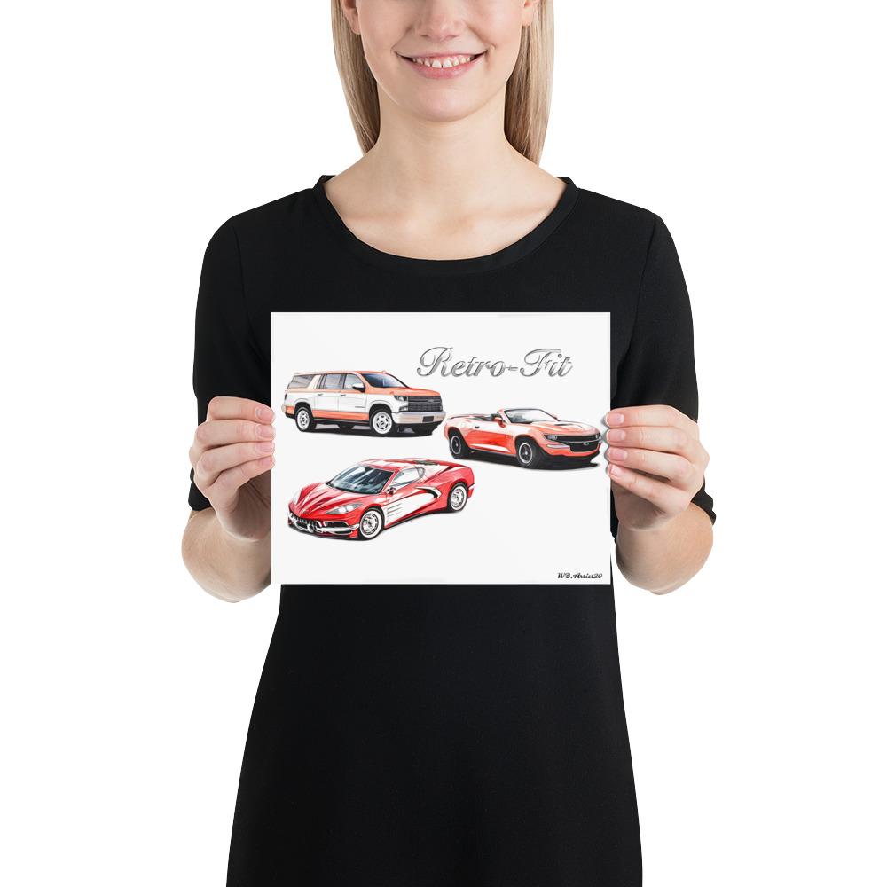 Retro GM Cars Poster by WB.Artist20 - WBArtist20